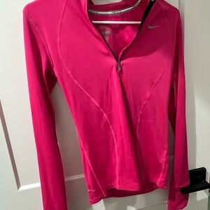 NWOT Nike Pink Drifit 3/4 Zip